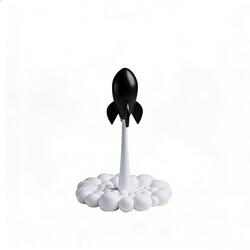 分かりやすいで好いたらしいポンチ絵風ロケット花火型脂製春飾り、モダンミニマリズムのお部屋のかざり付ける、テレビ受像機押し入れ用飾りつけ