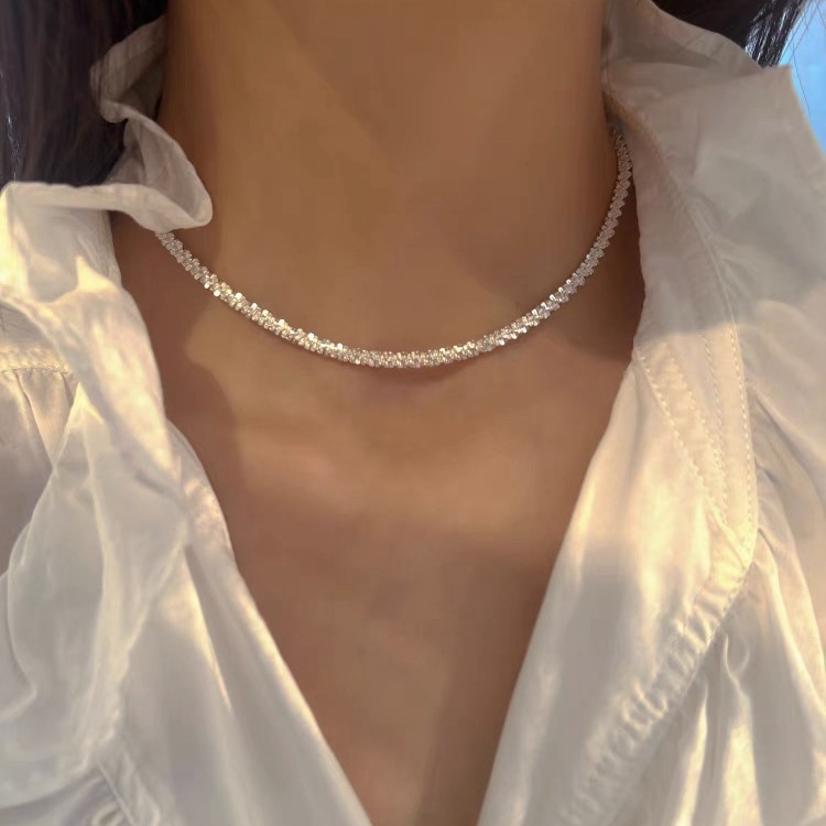 輝くカリフラワー粗ネックレス＆ブレスレットセット ーリングシルバー ファッショントレンド ボーンチェーン｜Shuozhou