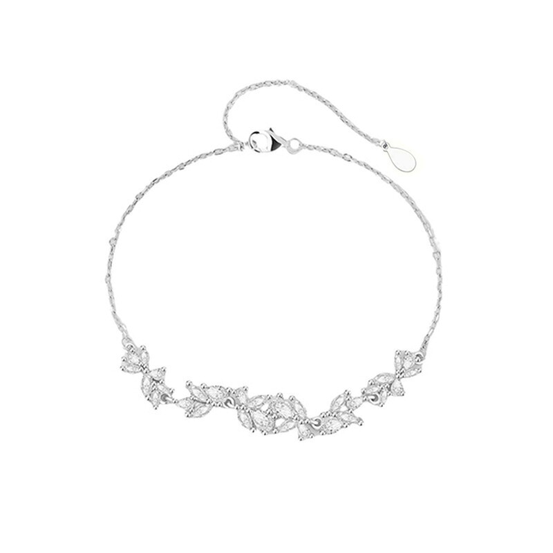 S925純銀含み笑い藤の花ブレスレットレディースラグジュアルユニーク柔らかいシンプルアクセサリー
