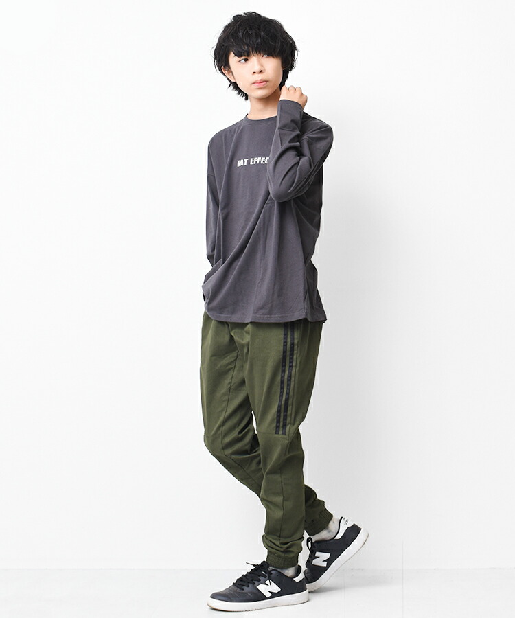 ストレッチツイルラインパンツ ボトムス ファッション 男の子 中学生 子供服 小学生 長ズボン