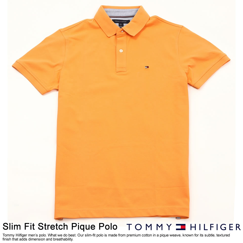 ■トミーヒルフィガー TOMMY HILFIGER 半袖 鹿の子 スポーツシャツ オレンジ色 ラッピング 無料!  3980円以上 貨物輸送無料 ! メンズ かっこいい 差し上げ物 差し上げ物 にも! 秋冬物 新作 入荷!