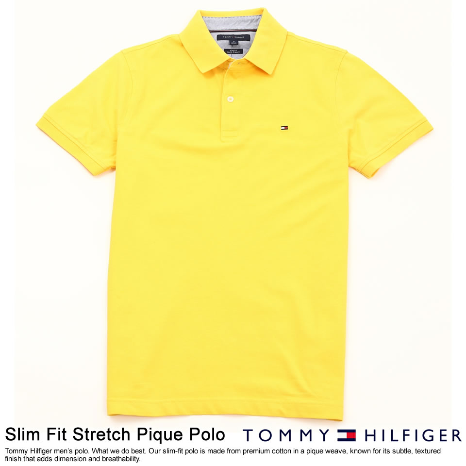 ■トミーヒルフィガー TOMMY HILFIGER 半袖 鹿の子 ポロシャツ イエロー ラッピング 無料! 3980円以上 送料無料 ! メンズ かっこいい プレゼント ギフト にも! 秋冬物 新作 入荷!