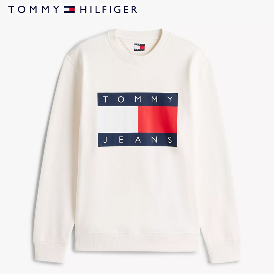 ■トミーヒルフィガー TOMMY HILFIGER 長袖 スウェット トレーナー ホワイト ラッピング 無料! 3980円以上 送料無料 ! メンズ かっこいい プレゼント ギフト にも! 秋物 新作 入荷!