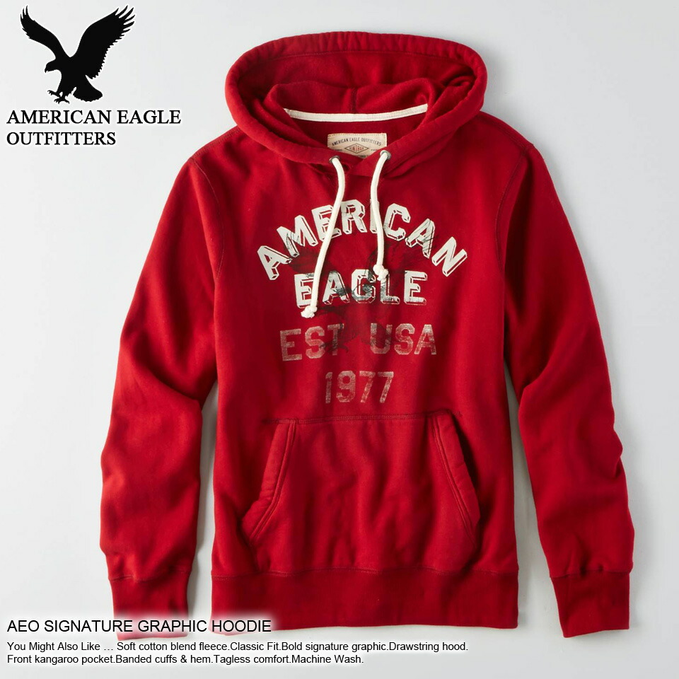 red american eagle hoodie