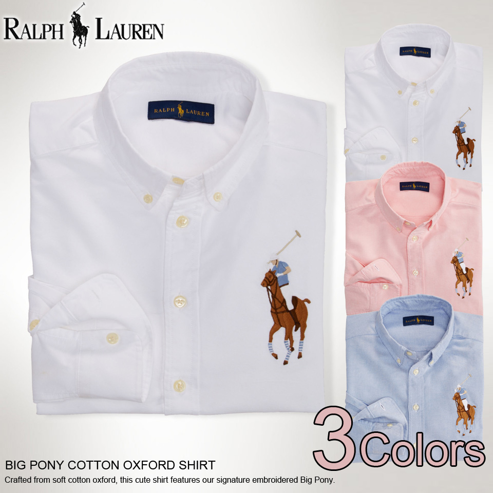 ralph lauren cotton oxford big shirt