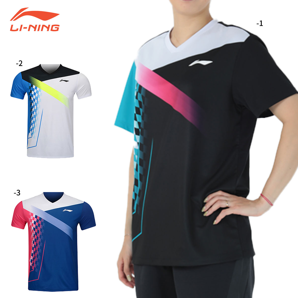 【レビュー投稿やLINE追加でクーポンGET】リーニン バドミントン ウェア LI-NING UNI ゲームシャツ AAYV029 2025年カタログ商品