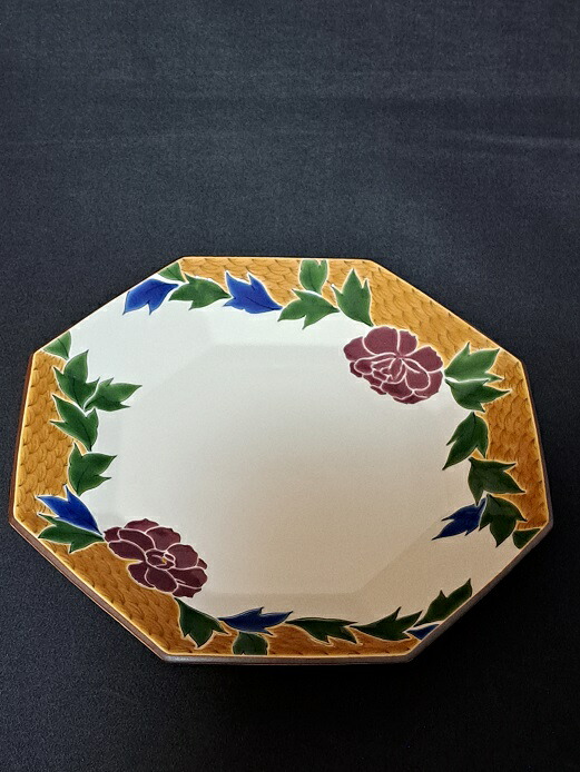 楽天市場】【生産終了アイテム】堀畑蘭 色絵桃の木 6寸皿 / 九谷焼