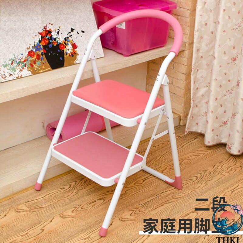 【全品5%ポイント】二段家庭用脚立 多機能踏み台 ステップ台 ステップチェア 折りたたんで収納できます ステップスツール 大掃除 梯子 スペースを節約 軽量でコンパクト｜SIAデザイン店