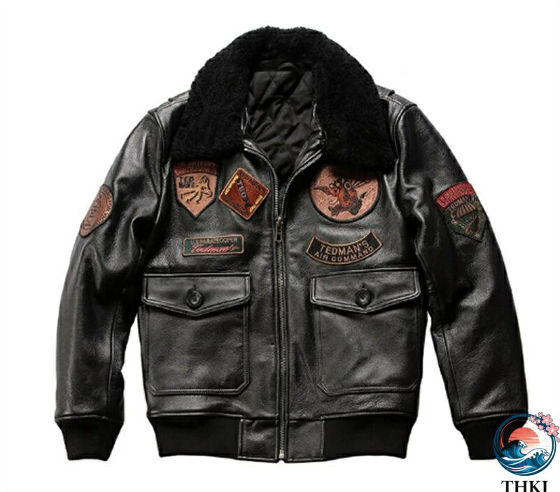 【全品5%ポイント】フライトジャケット　本革ジャケット　牛革　レザージャケット　革ジャン　ラムファー　本革バイクジャケット｜SIAデザイン店