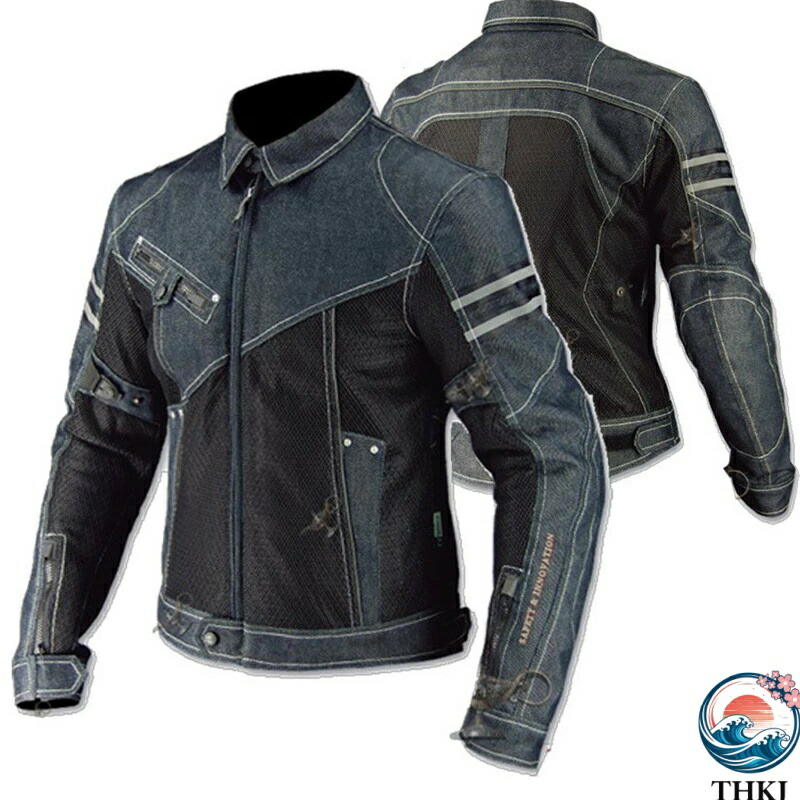 【全品2点で5%OFF】バイクウエア バイクジャケット メッシュ 通気性 デニムバイクジャケット パッド付 耐磨 春夏秋 バイク用品 カコイイ 耐衝撃