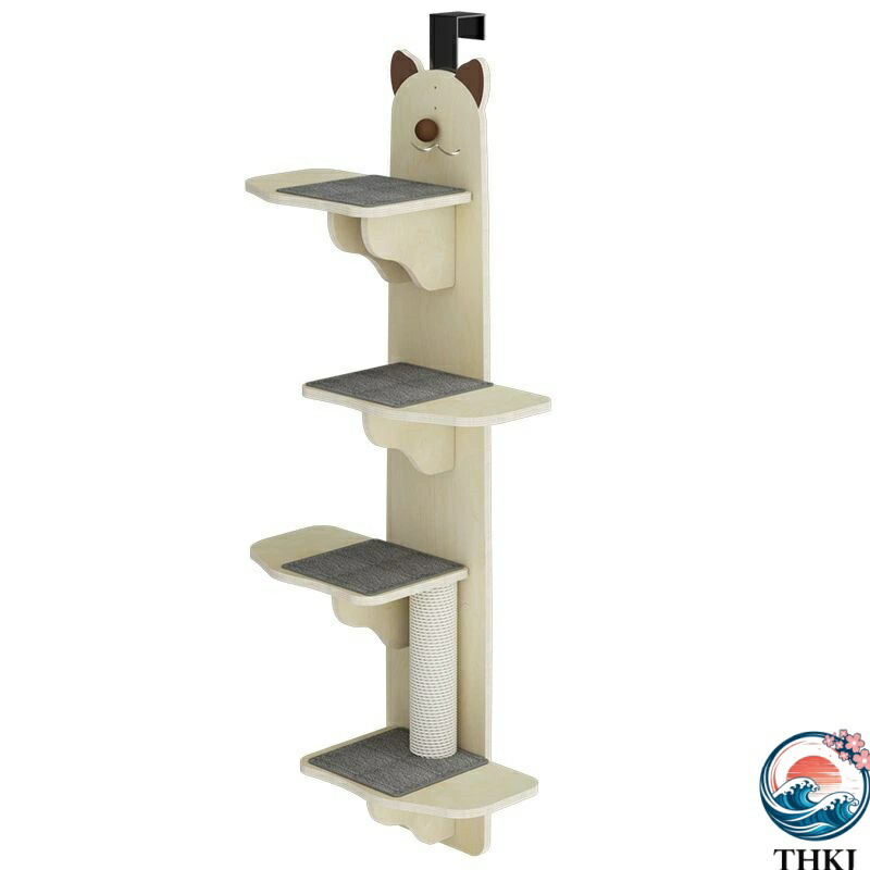 【全品2点で5%OFF】キャットツリー 据え置き スリム キャットクライマー ドアハンギングキャットタワー マルチレベルキャットコンド クラウドシェルフボード ハウス付き 猫タワー シニア 運動不足 猫ちゃん 組み立て 爪とぎ 階段 スクラッチ 多頭 省スペース ペット用品