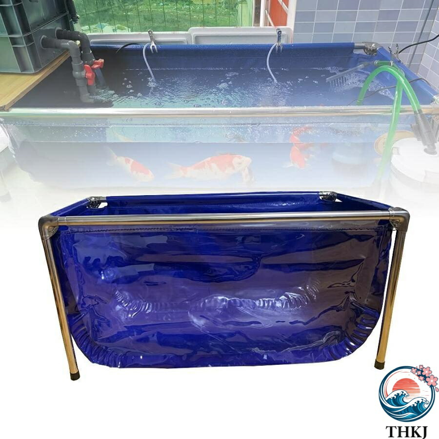 【全品2点で5%OFF】PVCキャンバス魚のいる池 鉄骨フレーム付き、 養殖鯉 表示 組み立てる 水槽、 大 観賞用 水槽 水族館 庭用 農業 貯水