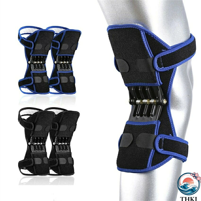 【全品2点で5%OFF】【2個セット】膝サポーター スプリング 膝固定 膝バンド 保温 脛骨ブースター 膝蓋骨 関節 靭帯 保護 半月板保護 痛み和らげ 怪我防止 左右兼用 男女兼用 スポーツ 運動 ランニング 登山 フリーサイズ プレゼント