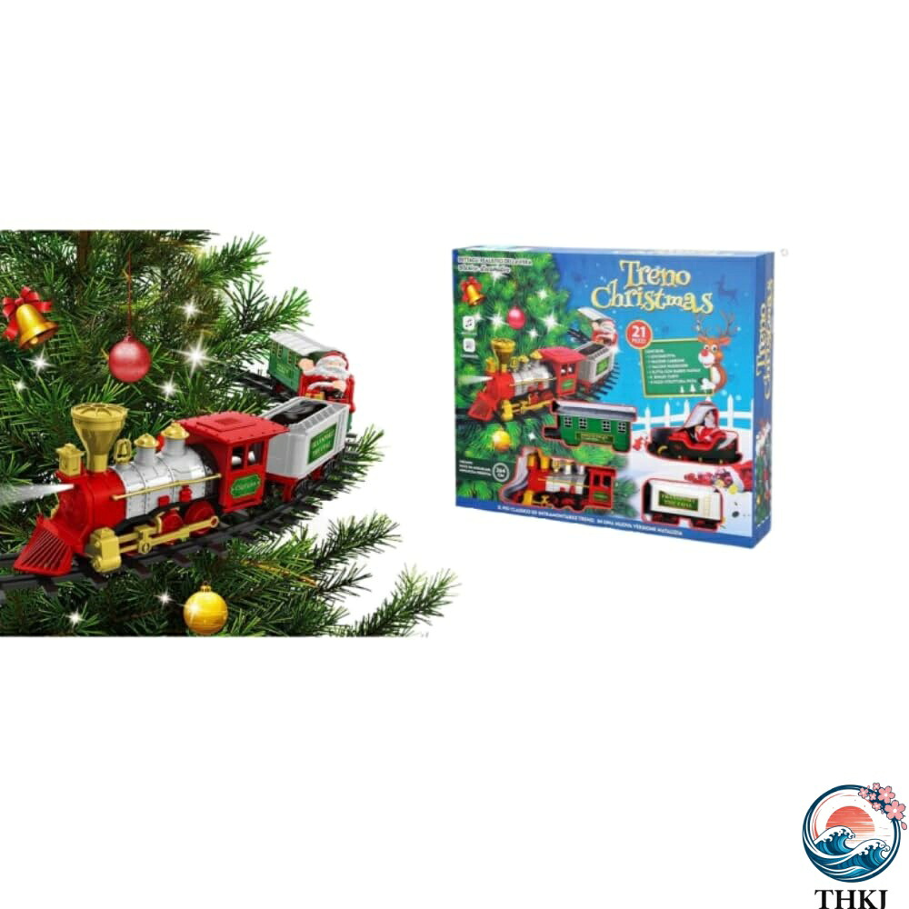 【全品2点で5%OFF】クリスマストレイン ツリーの下のクリスマストレインセット | 音と光でツリーの周りに電気 おもちゃ プレゼント 祝祭日の贈り物