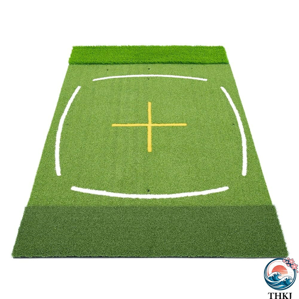【全品2点で5%OFF】ゴルフマット 大型 ゴルフ練習マット4-in-1 120x177cm 屋外室内兼用 高耐久EVA素材 滑り止め加工 ドライバー素振りからアプローチ練習まで対応 フルショット可能なスイングマット