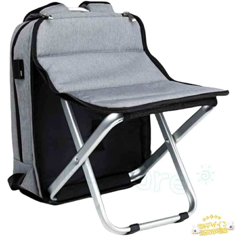 【全品2点で5%OFF】リュックチェア バッグ 座れるリュック 大容量 バックパック アウトドア チェアリュック 折りたたみ 椅子 リュック 防水 運動会 遠足 釣り 野外 海 レジャー 通