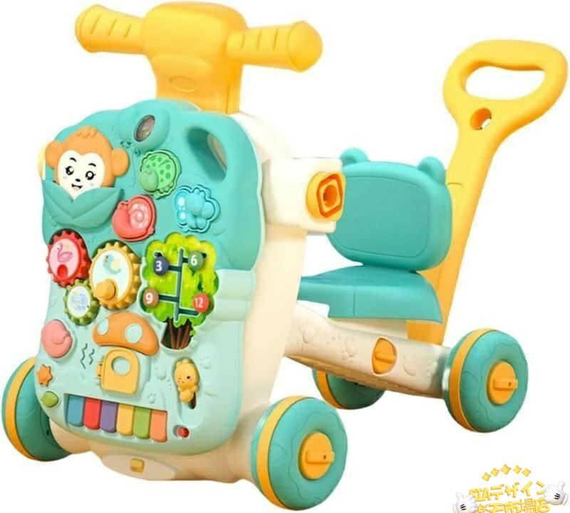 【全品2点で5%OFF】4in1 ベビーウォーカー 手押し車 幼児ウォーカー ベビー歩行器 歩行補助 歩行練習 トレーニング サポート ベビー転倒止め 知育遊び付き 知育玩具 出産祝い 入園ギフト 誕生日プレゼント 手押し車・カタカタ-おもちゃ-ベビー向けおもちゃ