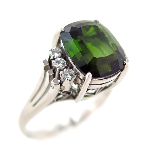 楽天市場】グリーントルマリン 6.05ct リング 7号 PT850