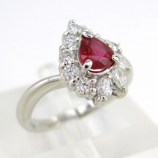 楽天市場】Pt900 プラチナ 指輪 リング ルビー1.64ct