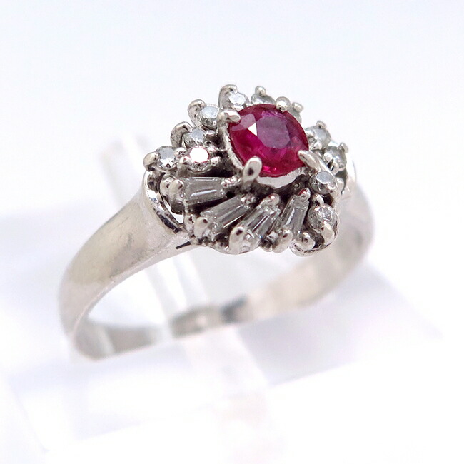 と*ん様 ☆超美品 Pt900 ルビーリング R0.645ct 11.5号☆ 楽天市場】Pt900 プラチナ 指輪 リング ルビー1.64ct