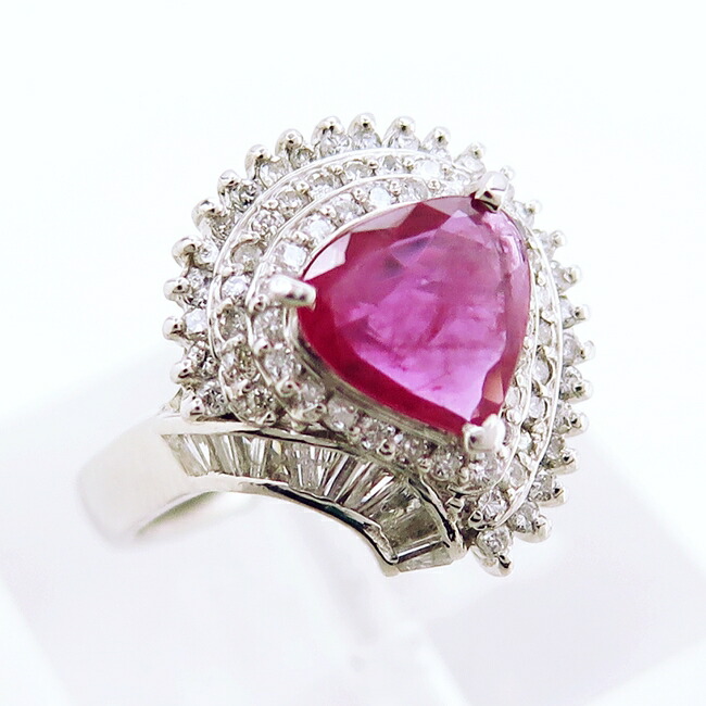 楽天市場】リング 指輪 ルビー1.30ct ダイヤモンド0.65ct 10号