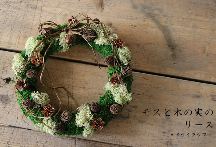 送料無料 モスと木の実のリース Napierprison Com