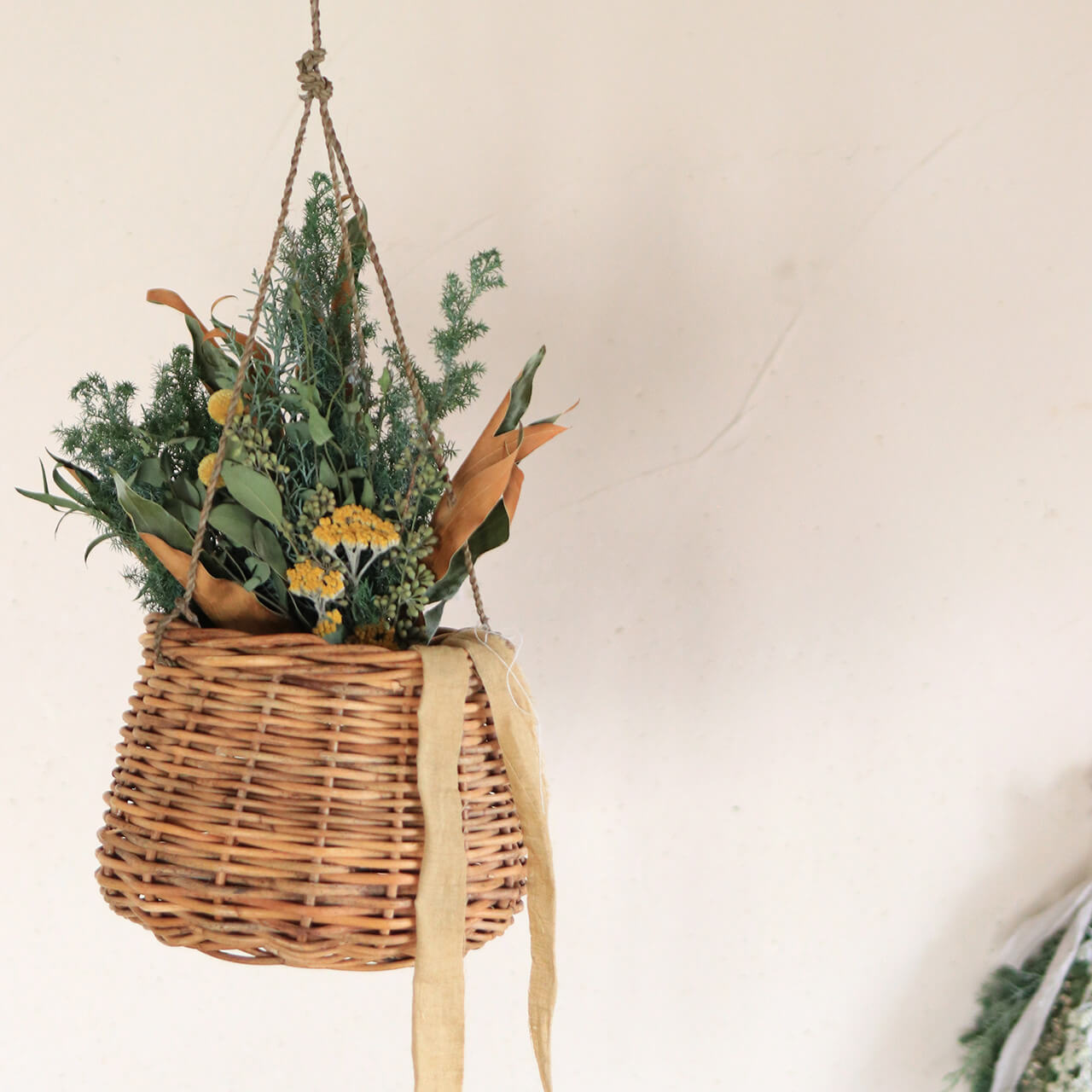 アンティーク　フラワーバスケット　花かご ドライフラワー スワッグ Basket アンティーク セット