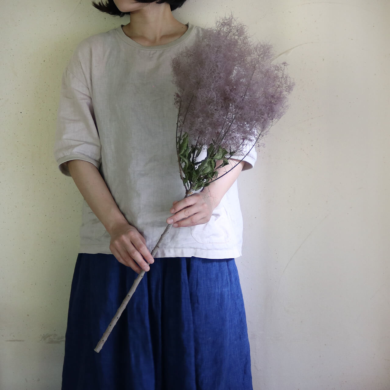 【 大枝 丈60〜80cm 】 スモークツリー ロング (1〜2本)◆ モーヴ ・ グリーン ・ レッド /ドライフラワー 花材 リース 手作り 国産 材料 素材 ディスプレイ インテリア ナチュラル シンプル 枝 枝もの