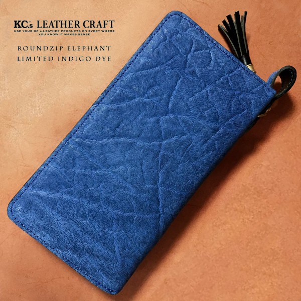 安いそれに目立つ 楽天市場 長財布 ラウンドファスナー 財布 メンズ レディース 革 ブランド Kc S ケイシイズ ラウンドジップ エレファント 象革 本革 日本製 国産 財布 サイフ さいふ 象革財布 多収納 大容量 小銭入れ有り 希少革 藍染 青 ブルー インディゴ 革物