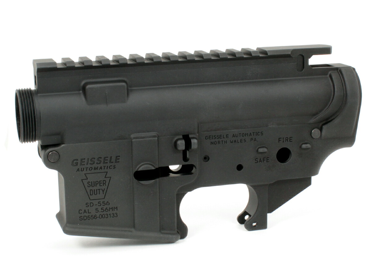 AngryGun 東京マルイM4A1ガスブローバックシリーズ対応 鍛造アルミ削り出しアッパー＆ロアレシーバーセット Geissele刻印 セミオートバージョン