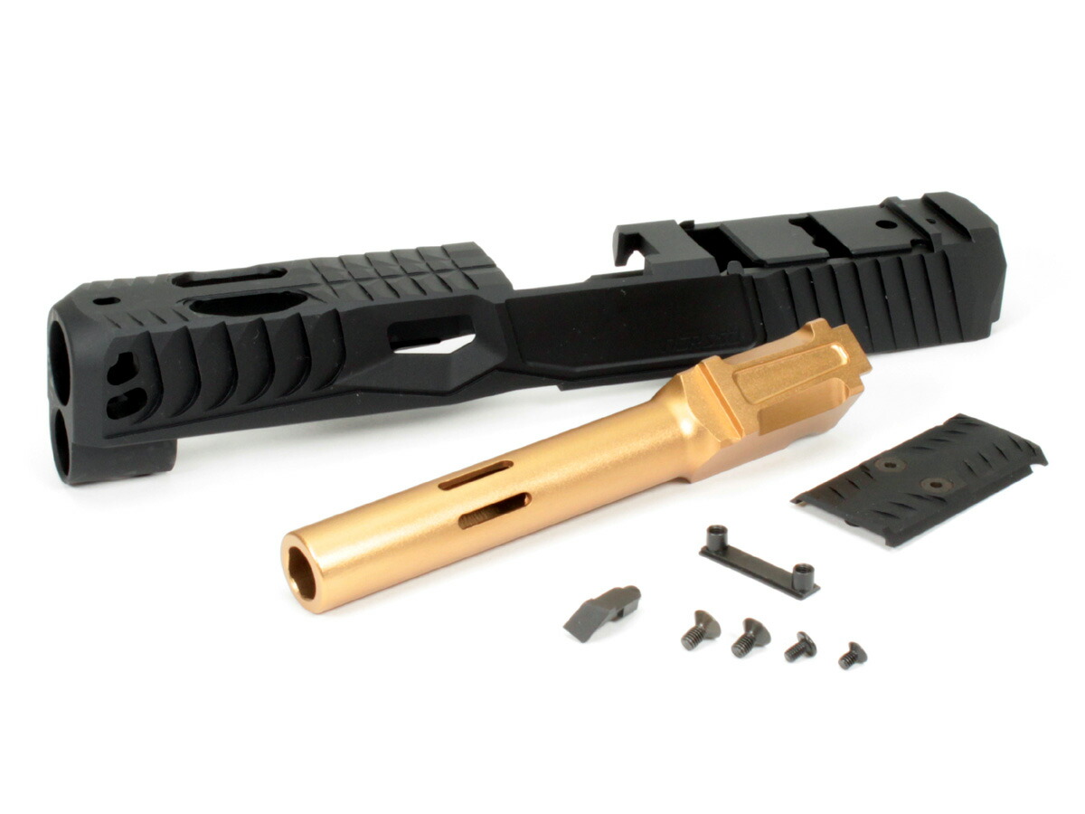 BomberAirsoft UMAREX(VFC) Glock45/19Gen5対応 NORSSO N47 Reptile XPカスタムスライド Goldバレル