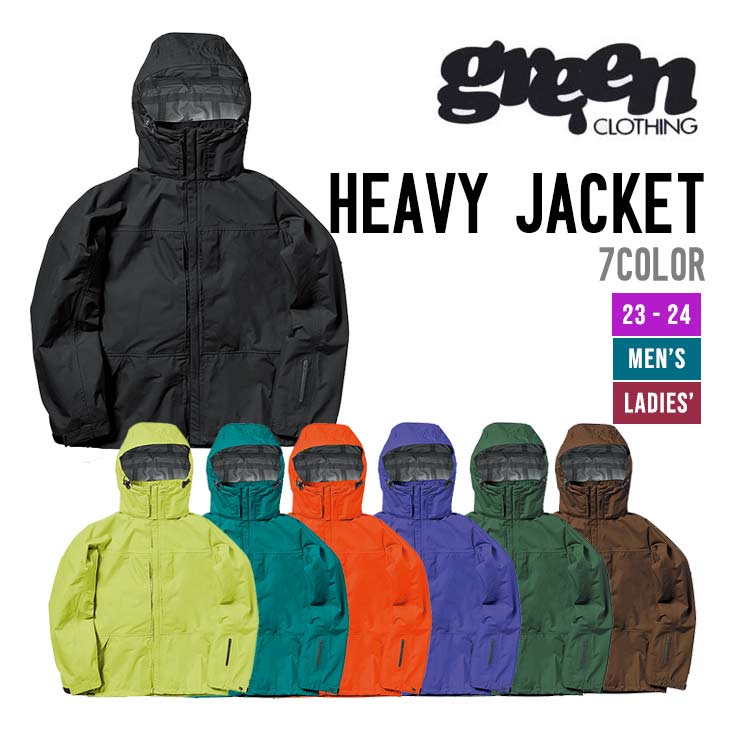 【GREEN CLOTHING グリーンクロージング 23-24 HEAVY JACKET ヘビー ジャケット 早期予約 送料無料  2023-2024 スノーボード ウェア 【SIDECAR】SURF＆SNOW