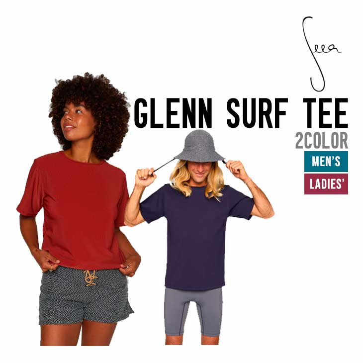 SEEA シーア GLENN SURF TEE グレン サーフティー 正規品 ユニセックス 日焼け対策 速乾 軽量|【SIDECAR】SURF&SNOW