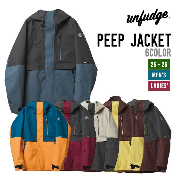UNFUDGE アンファッジ 25-26 PEEP JACKET ピープ ジャケット 2025-2026 スノーボード スノーウェア ユニセックス
