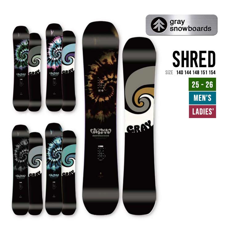 楽天市場】23-24 GRAY SNOWBOARDS グレイ SHRED シュレッド グラトリ