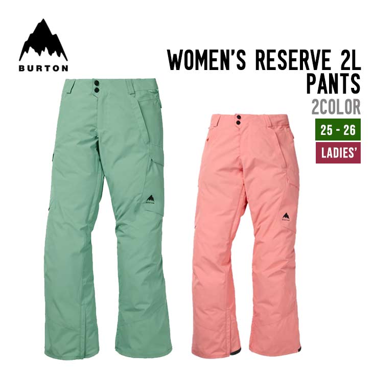 BURTON バートン 25-26 WOMEN RESERVE 2L PANTS ウィメンズ 取っておく 2L ズボン下 スノーボード 定め事品 御召しもの 2025-2026 ウィメンズ