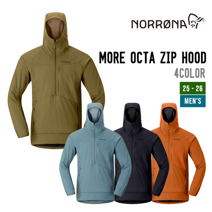 NORRONA ノローナ 25-26 MORE OCTA ZIP HOOD ジーメンスレ オクタ ジップ ボンネット スノーボード 保温性 耐風性 通気性 定め事品