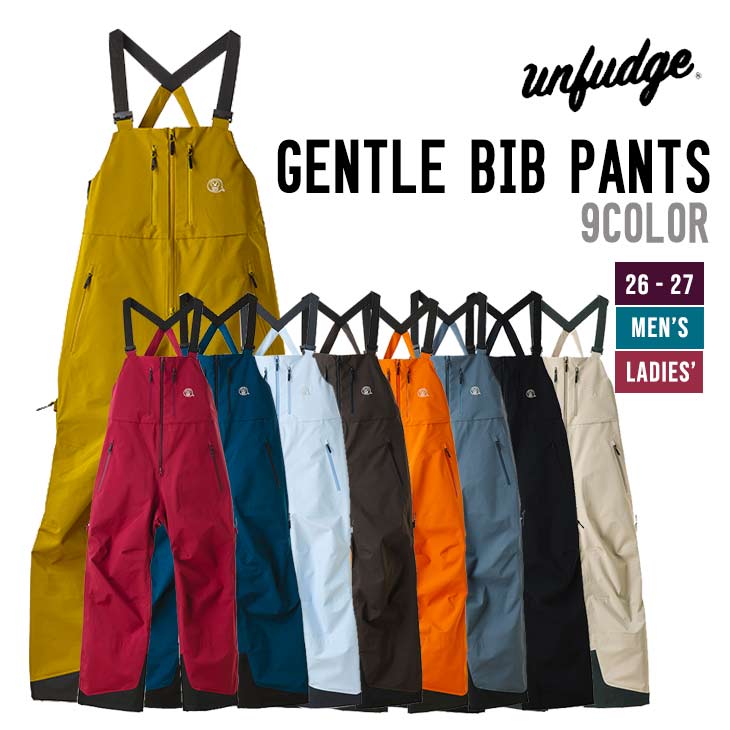 unfudge アンファッジ  26-27 GENTLE BIB PANTS WIDE FIT スノーボード お召しもの メンズ レディース