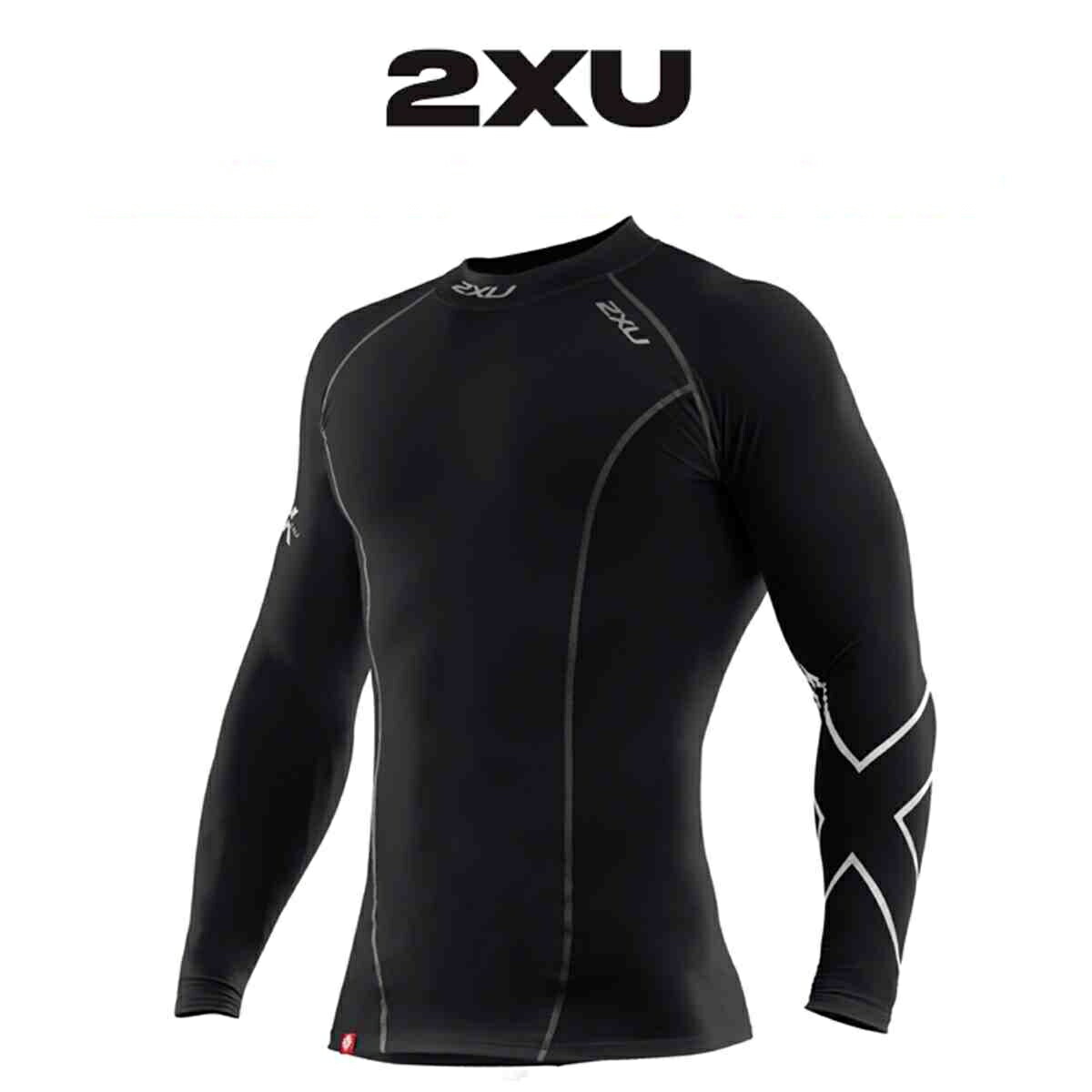 2XU COMPRESSION TOP 加圧お召しもの 気疲れ取り戻すこと M大いさ（胸囲96-104糎）\u003cBR\u003eツータイムユーコンプレッショントップ国内置き目品\u003cBR\u003e黒いこと ツータイムズユー 2XU COMPRESSION L/S TOP 駈けっくら 受け支える歯車 メンズ  合わせ目滑っこい 貨物輸送無料 紫外線押しとどめるupf50+、吸汗速乾 メンズインナー-スポーツ・アウトドア