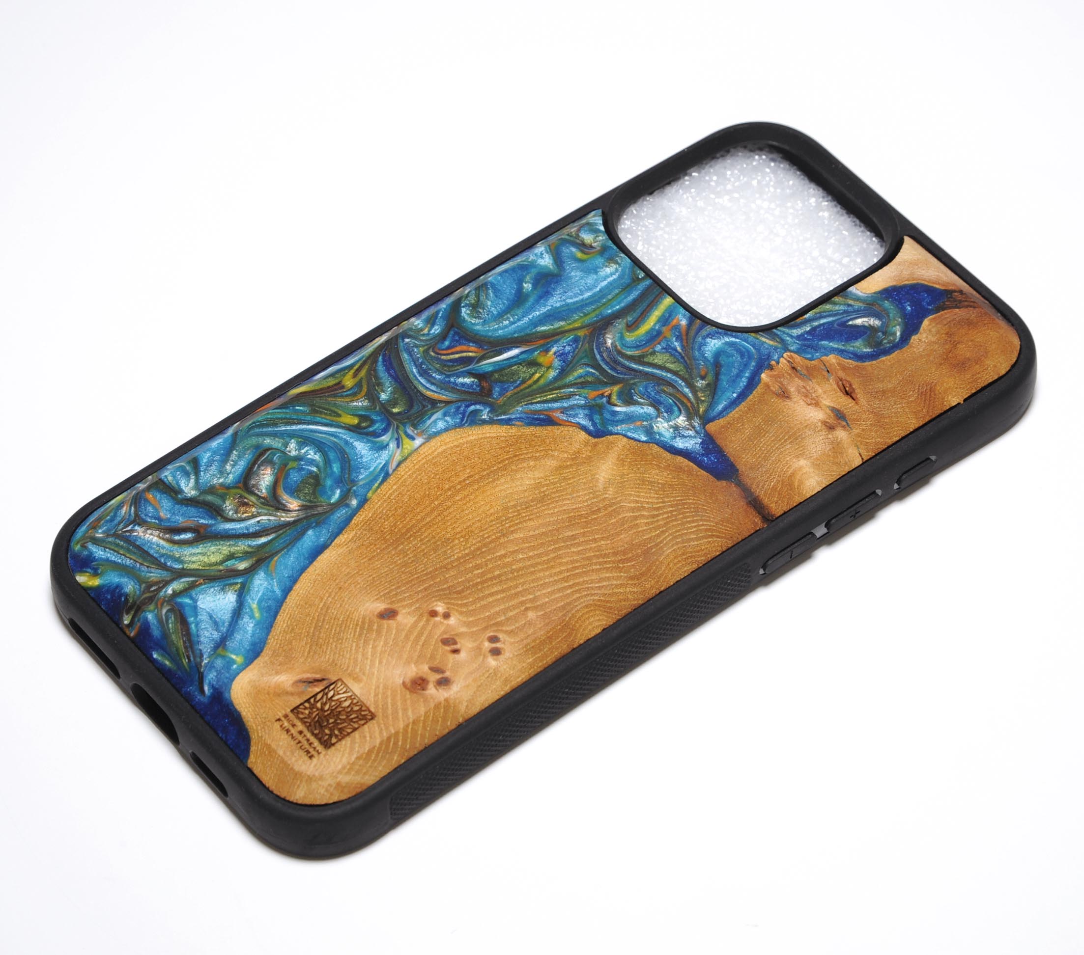 iPhone14ウッドレジンケース　流木ブルーラメレジン 楽天市場】ウッドレジンiPhoneケース(iPhone14Proグリーン