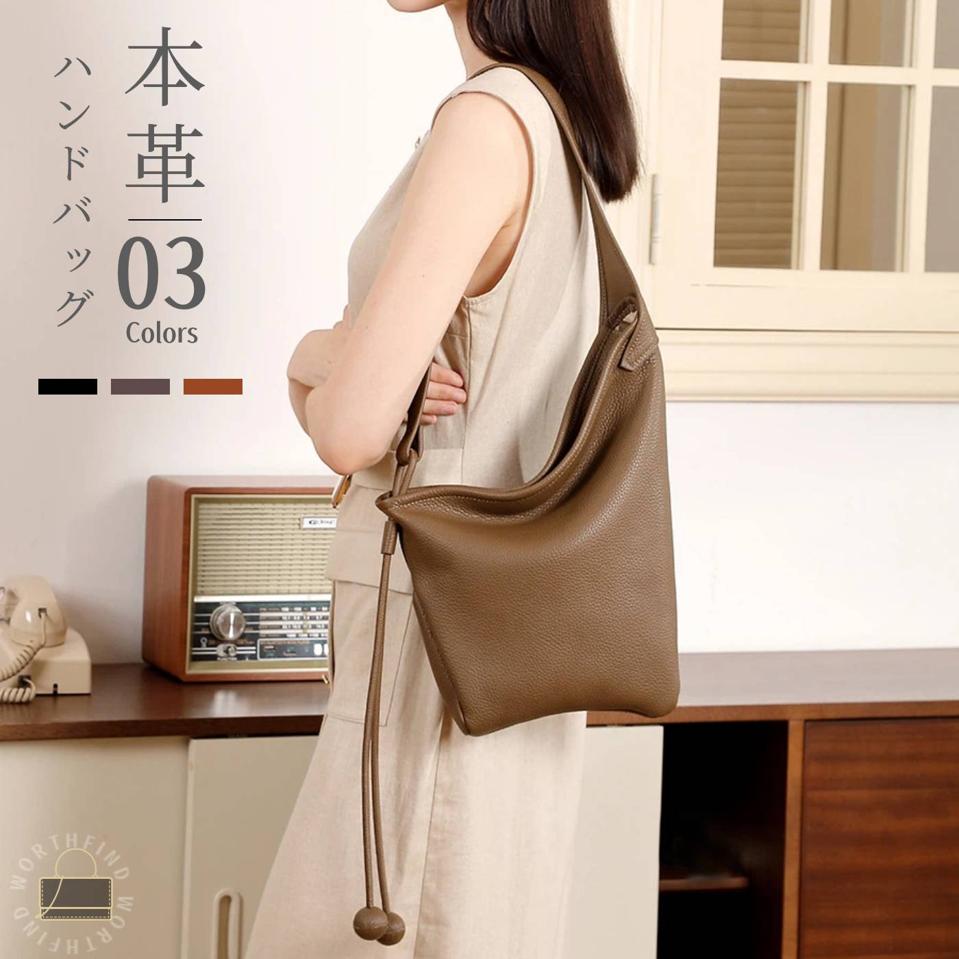 ハンドバッグ 本革 レディース 2way ショルダー 斜めがけ 大人 牛革 ・子包 結び目 デザイン レザーバッグ 柔らかい シボ感 軽量 ワンショルダー 鞄 カバン おしゃれ シンプル モード 小さめ 普段使い