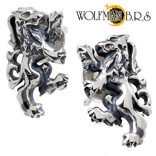 【ポイント2倍！マラソン期間中】 ウルフマンB.R.S WOLFMAN B.R.S ウルフ スタッド シルバー ピアス アクセサリー ペアセット 両耳用 シルバー925 スターリングシルバー WO-E-011-P