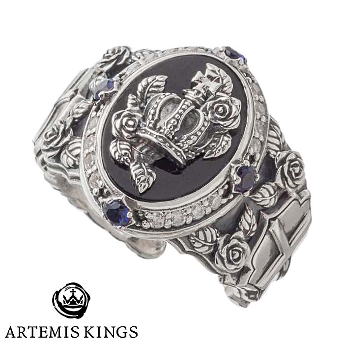 【ポイント2倍！マラソン終了まで】 アルテミスキングス ARTEMIS KINGS 黒薔薇 シルバー リング 指輪 7～23号 AKR0066｜Sies Rosso シーズ ロッソ 24,420円