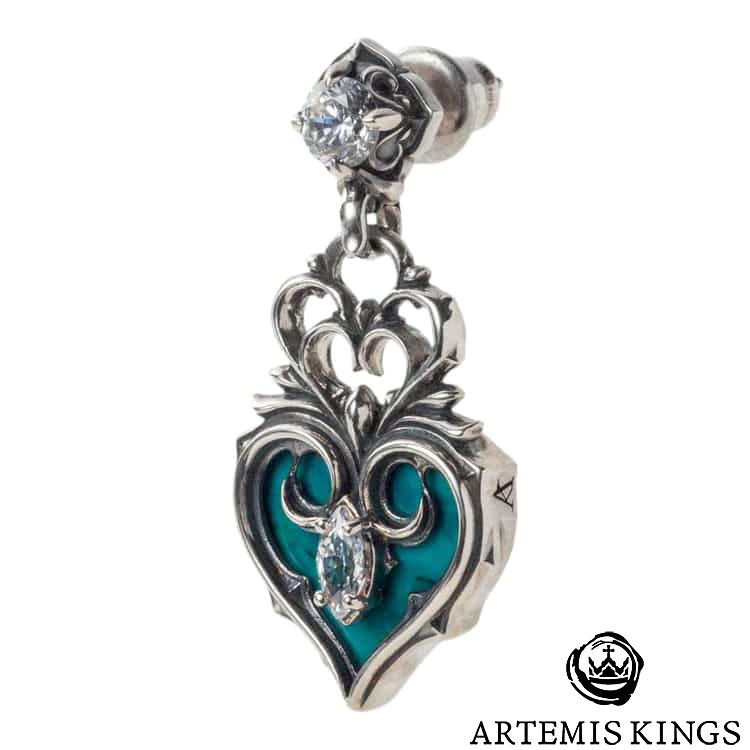 アルテミスキングス ARTEMISKINGS ハートオブジオーシャン シルバー ピアス 片耳分 AKE0119｜Sies Rosso シーズ ロッソ