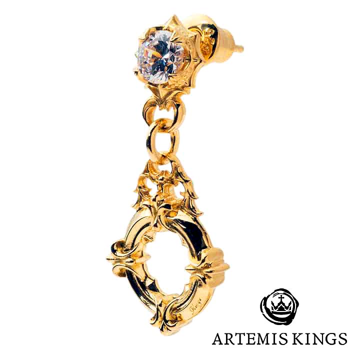 【ポイント2倍！マラソン期間中！】 アルテミスキングス ARTEMISKINGS ゴシック リング シルバー ピアス 片耳分 SV925 スターリングシルバー キュービックジルコニア AKE0122