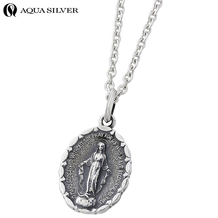 楽天ランキング1位 アクアシルバー Aqua Silver シルバー ネックレス メダイ メンズ レディース Asp340f Cl60 安心の定価販売 Www Kioskogaleria Com
