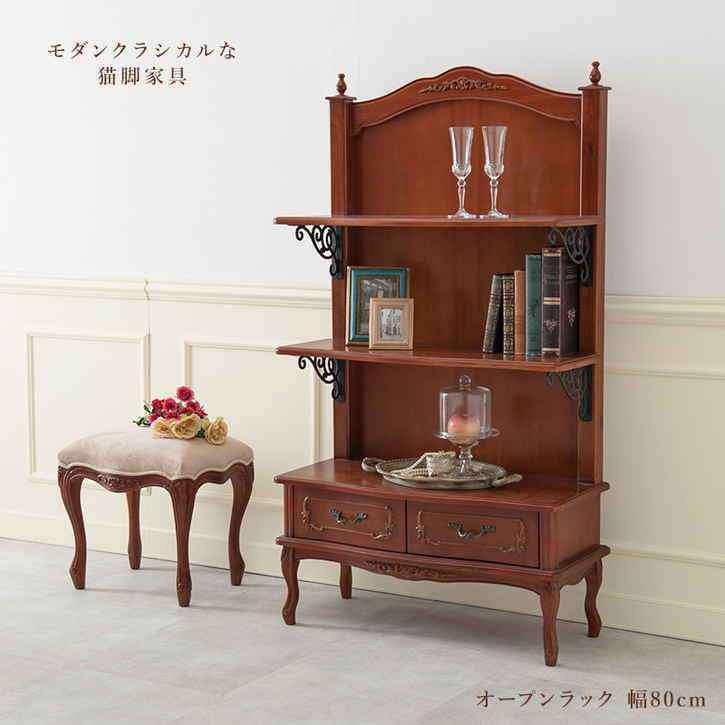 キャビネット 猫脚 木製 アンティーク シェルフ 棚 rcc-1468.jpg