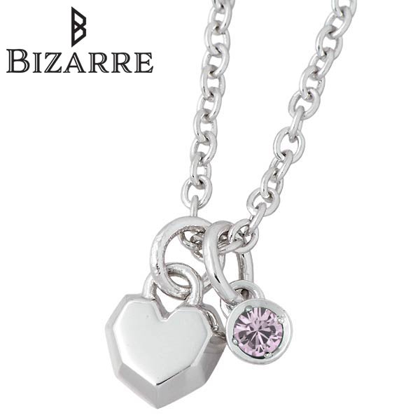 ビザール BIZARRE ネックレス レディース ローズクォーツ クール シルバー ジュエリー ハート 誕生石 925 スターリングシルバー BNJ004RQ