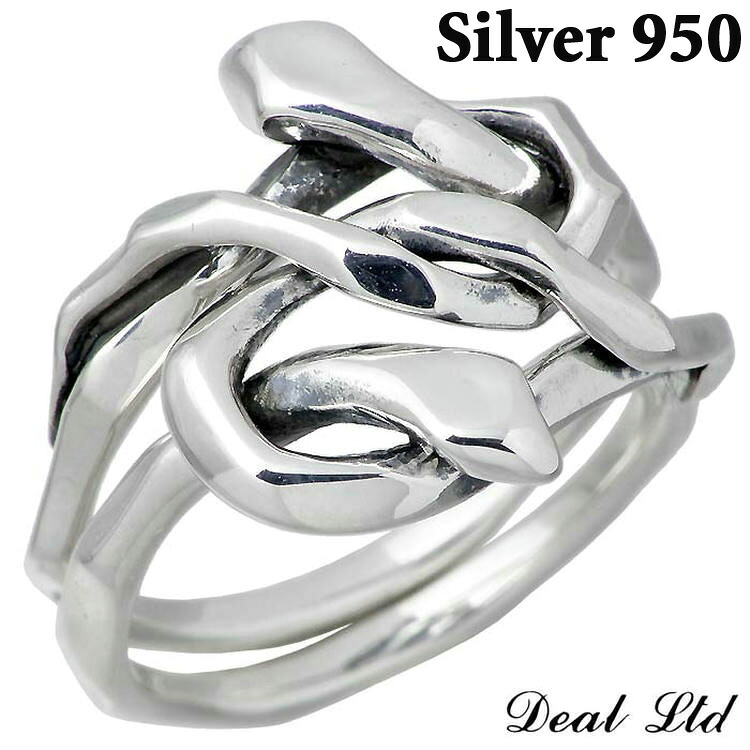 【ポイント2倍！マラソン終了まで】 ディールエルティーディー DEAL LTD KNOT SNAKE RING DOUBLE SV シルバー リング 指輪 アクセサリー 5～23号 メンズ レディース スネーク シルバー950 ブリタニアシルバー ディールデザイン DEAL DESIGN 310230SV｜Sies Rosso シーズ ロッソ
