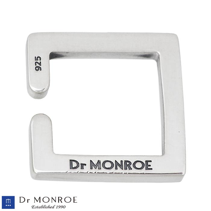 【ポイント2倍！マラソン期間中！】 ドクターモンロー Dr MONROE シルバー イヤーカフ スクエア 1個売り 片耳用 メンズ レディース EC-14-SV